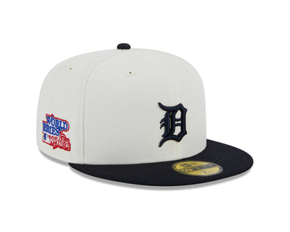 Detroit Tigers 1984 World Series Cream/Navy New Era Retro 59FIFTY Fitted Hat