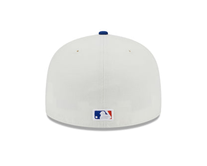 Gorra ajustada retro New Era 59FIFTY de los New York Mets de la Serie Mundial de 1982 en crema/azul real