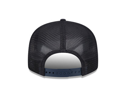 New York Yankees New Era Navy Stacked 9FIFTY Mesh Trucker Snapback Hat