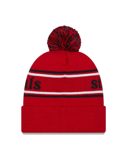 Gorro de punto con vueltas y pompón New Era Marquee de los Cardenales de San Luis