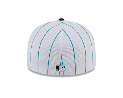 Men's Miami Marlins White 2024 Batting Practice 59FIFTY Fitted Hat