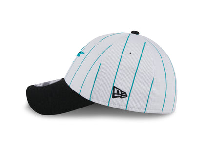 Men's Miami Marlins New Era 2024 Batting Practice White/Black 39THIRTY Flex-Fit Hat