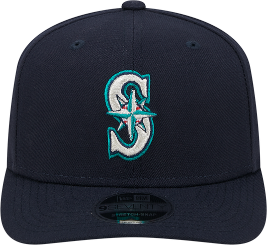 Gorra ajustable Seattle Mariners New Era Home Navy 9SEVENTY Réplica de jugador