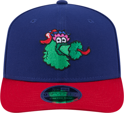 Philadelphia Phillies Blue/Red Phanatic New Era 9SEVENTY Stretch Snap Adjustable Hat
