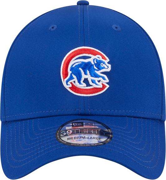 MLB Chicago Cubs New Era Mid Perf 39THIRTY Flex Fit Hat - Blue