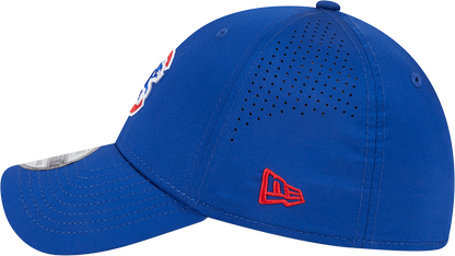 MLB Chicago Cubs New Era Mid Perf 39THIRTY Flex Fit Hat - Blue
