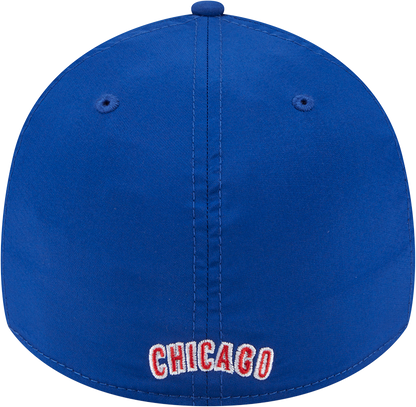 MLB Chicago Cubs New Era Mid Perf 39THIRTY Flex Fit Hat - Blue