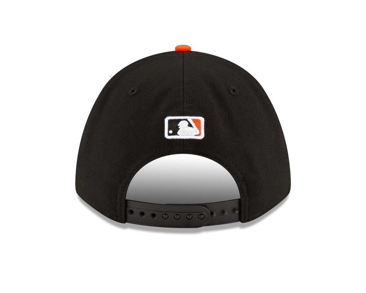 Gorra ajustable 9FORTY New Era Player Replica M-Crown de los Baltimore Orioles en negro/naranja