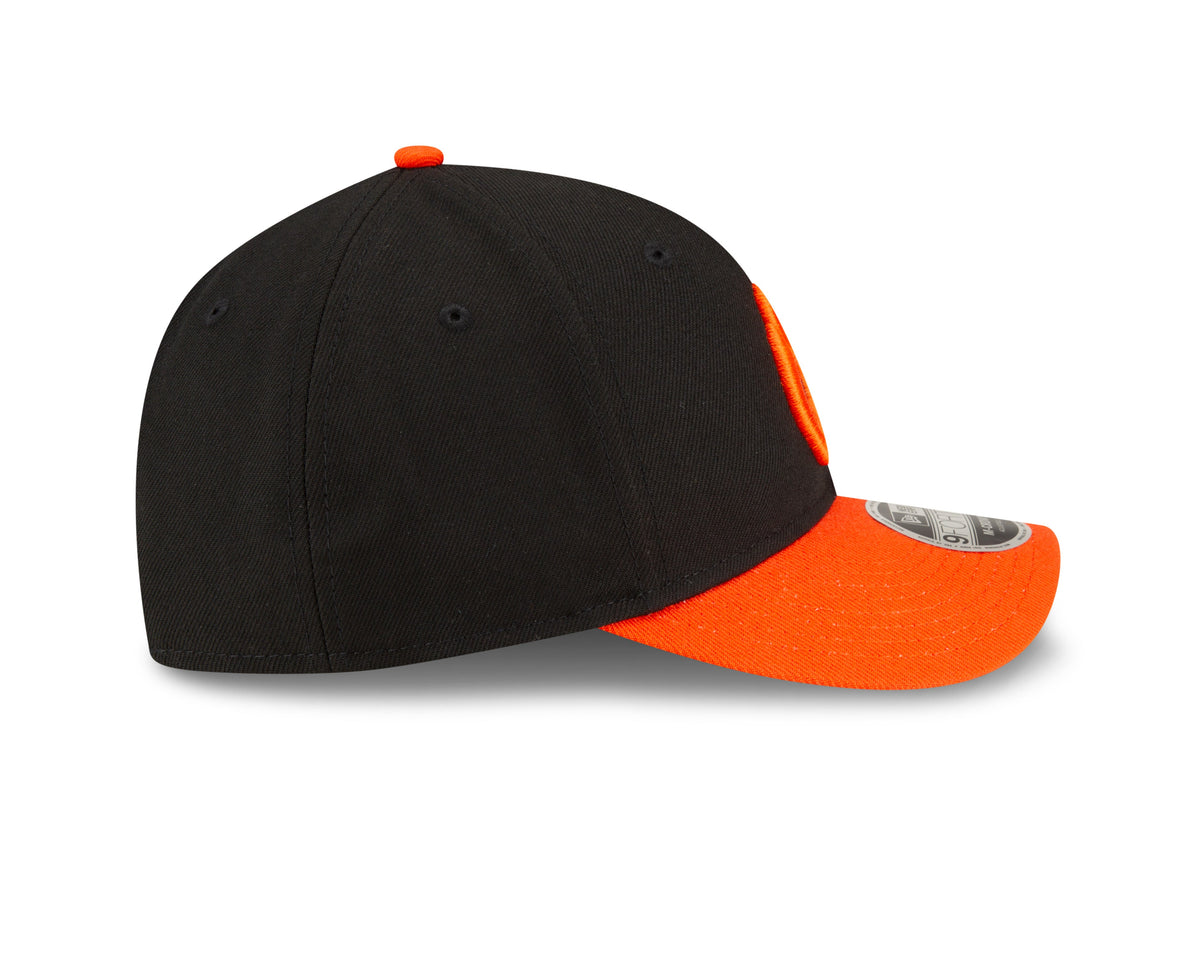 Gorra ajustable 9FORTY New Era Player Replica M-Crown de los Baltimore Orioles en negro/naranja