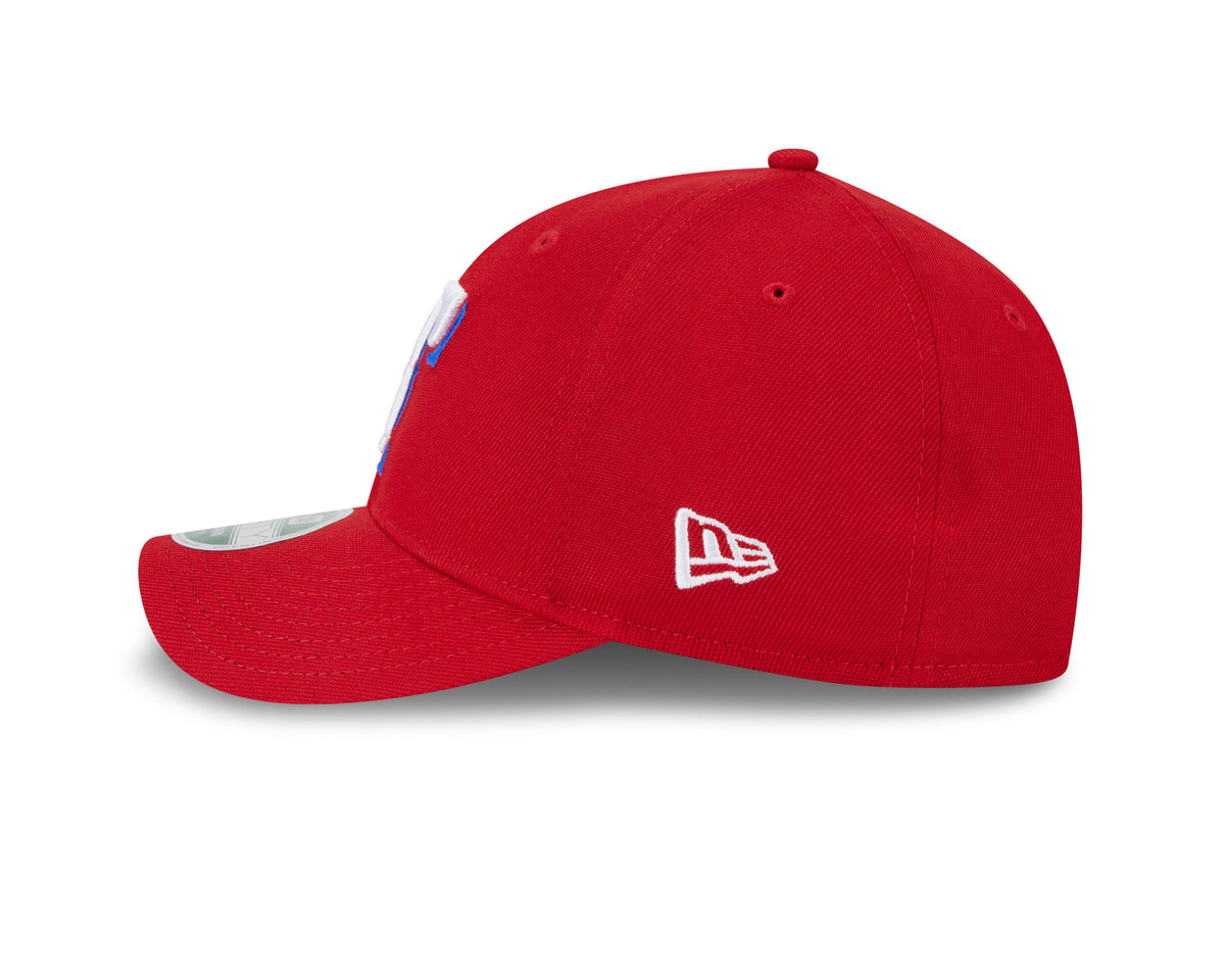Gorra ajustable 9FORTY New Era Player Replica M-Crown roja alternativa de los Texas Rangers