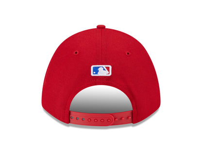 Gorra ajustable 9FORTY New Era Player Replica M-Crown roja alternativa de los Texas Rangers