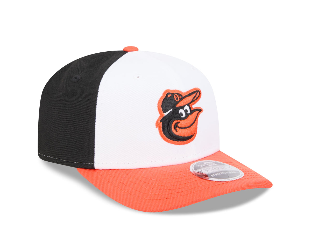 Gorra ajustable Stretch Snap New Era Player Replica 9SEVENTY de los Baltimore Orioles de local