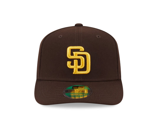 Gorra marrón New Era Player Replica 9SEVENTY Stretch Snap ajustable de los San Diego Padres