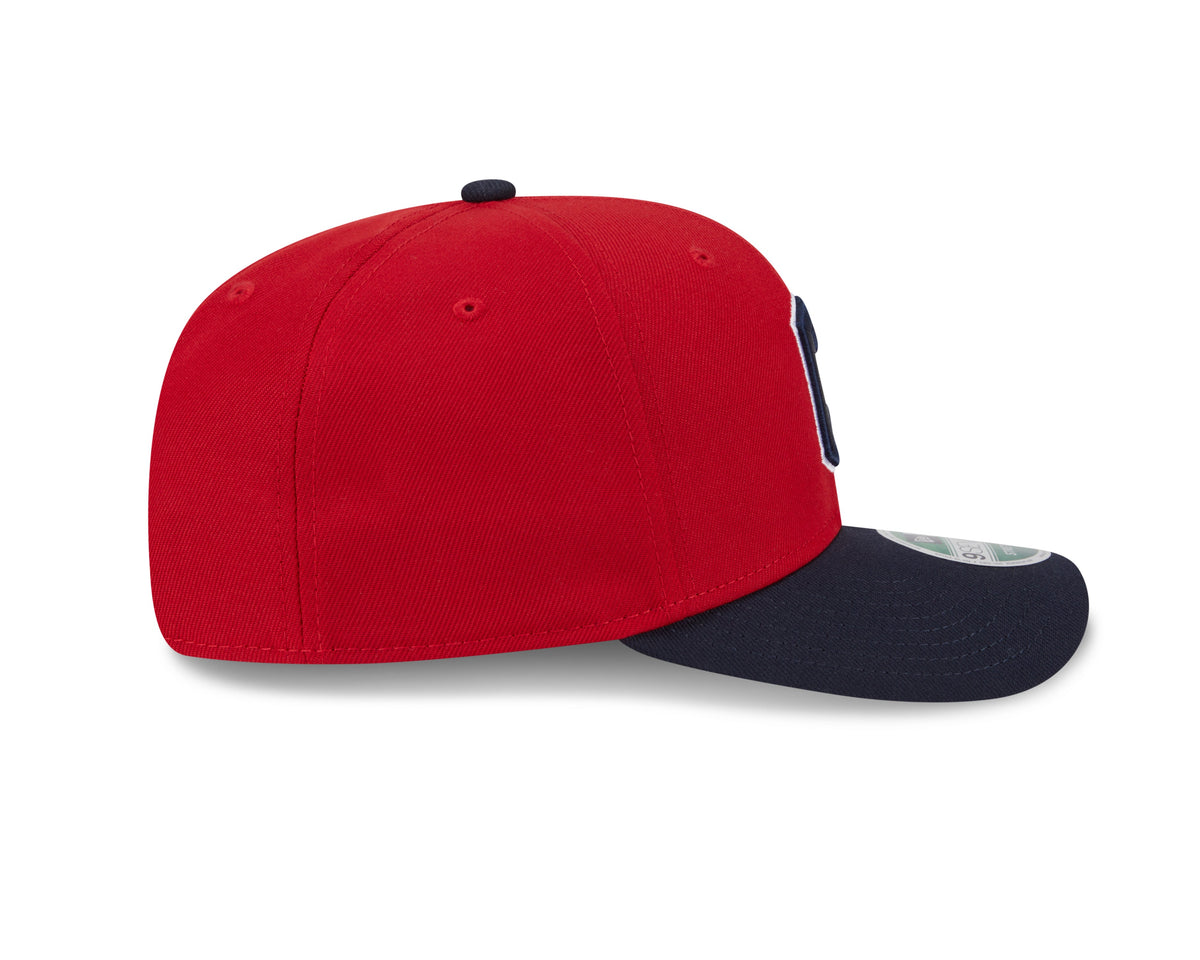 Cleveland Guardians Red/Navy New Era Player Replica 9SEVENTY Stretch Snap Adjustable Hat