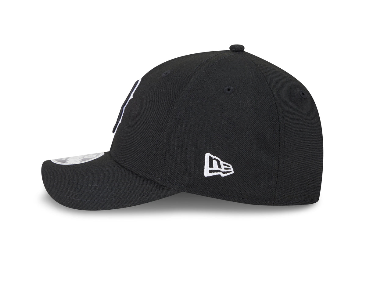 Gorra ajustable Boston Red Sox en blanco y negro New Era M-Crown 9FORTY