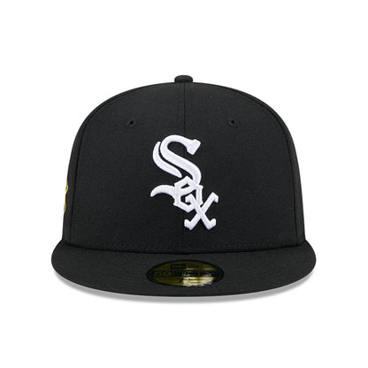 Gorra ajustada 59FIFTY On-Field de la Colección Auténtica de Negro New Era del Día de Jackie Robinson 25 de los Chicago White Sox