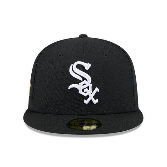 Gorra ajustada 59FIFTY On-Field de la Colección Auténtica de Negro New Era del Día de Jackie Robinson 25 de los Chicago White Sox