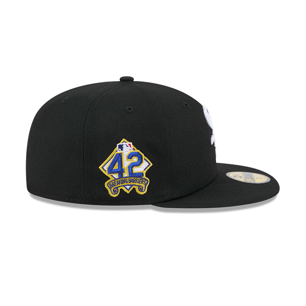 Gorra ajustada 59FIFTY On-Field de la Colección Auténtica de Negro New Era del Día de Jackie Robinson 25 de los Chicago White Sox