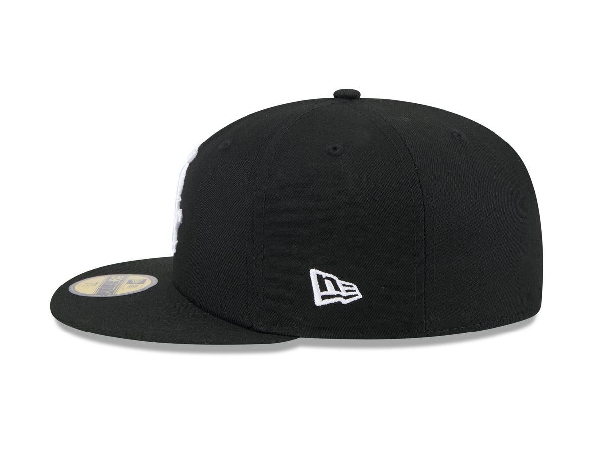 Gorra ajustada 59FIFTY On-Field de la Colección Auténtica de Negro New Era del Día de Jackie Robinson 25 de los Chicago White Sox