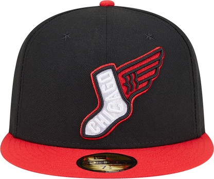 Chicago White Sox New Era 2025 City Connect Alternate 59FIFTY Fitted Hat - Black/Red