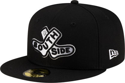Gorra ajustada 59FIFTY New Era 2025 City Connect de los Chicago White Sox para práctica de bateo en colores del equipo -Negro