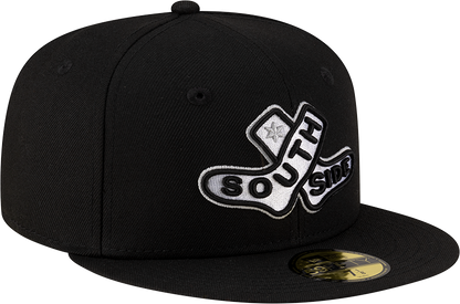 Gorra ajustada 59FIFTY New Era 2025 City Connect de los Chicago White Sox para práctica de bateo en colores del equipo -Negro
