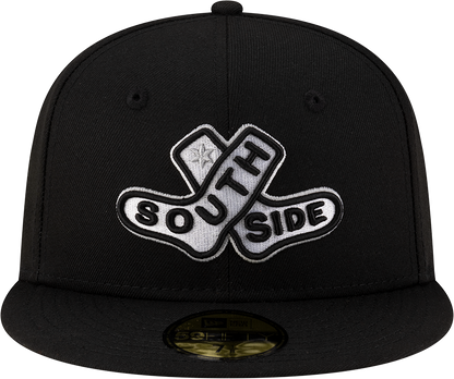 Gorra ajustada 59FIFTY New Era 2025 City Connect de los Chicago White Sox para práctica de bateo en colores del equipo -Negro