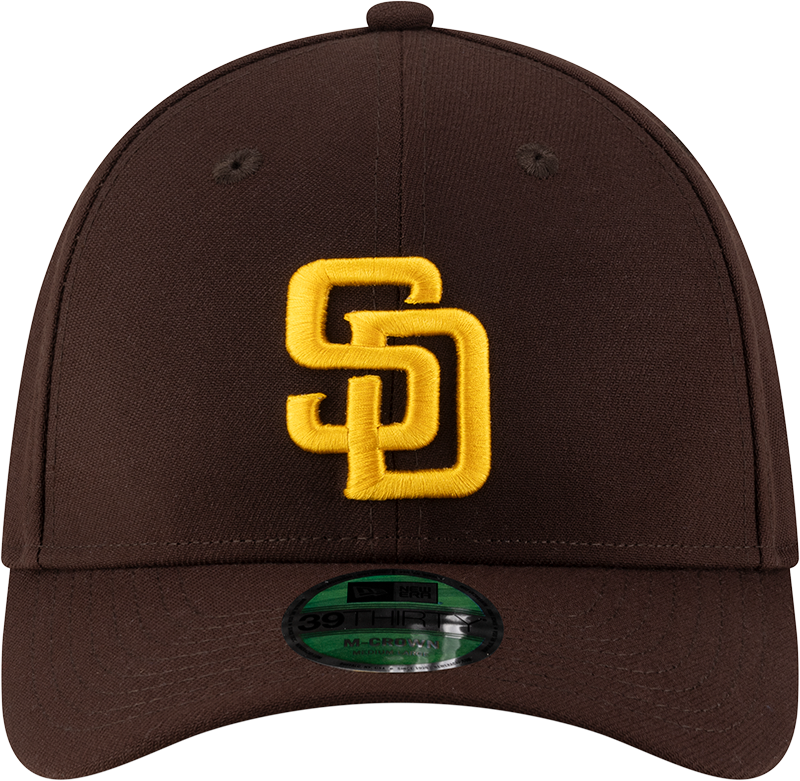 Gorra 39Thirty Flex Fit marrón New Era M-Crown réplica de jugador de los San Diego Padres