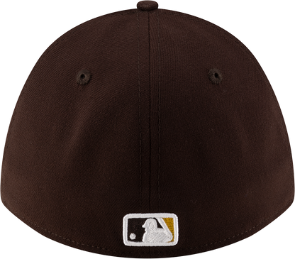 Gorra 39Thirty Flex Fit marrón New Era M-Crown réplica de jugador de los San Diego Padres