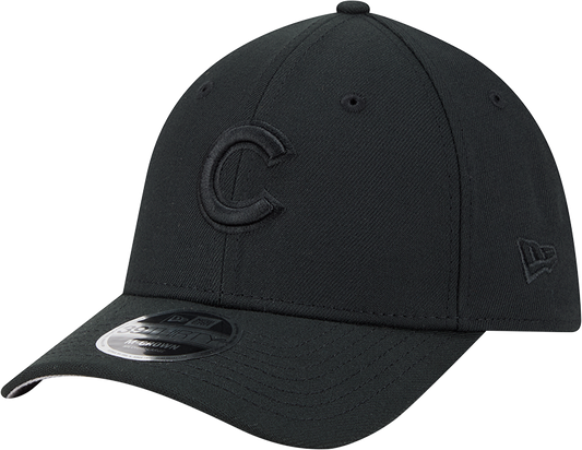 Chicago Cubs New Era M-Crown 39Thirty Black Tonal Flex Fit Hat