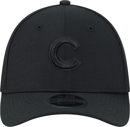 Chicago Cubs New Era M-Crown 39Thirty Black Tonal Flex Fit Hat