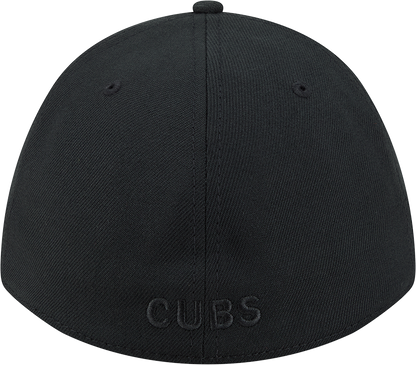 Chicago Cubs New Era M-Crown 39Thirty Black Tonal Flex Fit Hat
