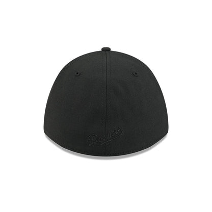 Los Angeles Dodgers M-Crown 39Thirty Tonal Black Flex Fit Hat