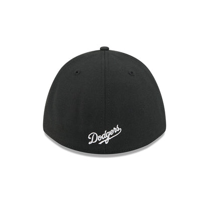 Los Angeles Dodgers M-Crown 39Thirty Black/White Flex Fit Hat