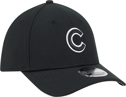 Chicago Cubs New Era M-Crown 39Thirty Black/White Flex Fit Hat