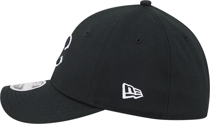 Chicago Cubs New Era M-Crown 39Thirty Black/White Flex Fit Hat