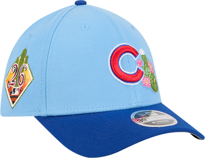 Chicago Cubs New Era 2026 Spring Training M-Crown 39Thirty Player Replica Blue Flex Fit Hat