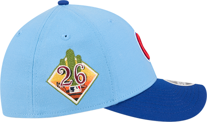 Chicago Cubs New Era 2026 Spring Training M-Crown 39Thirty Player Replica Blue Flex Fit Hat