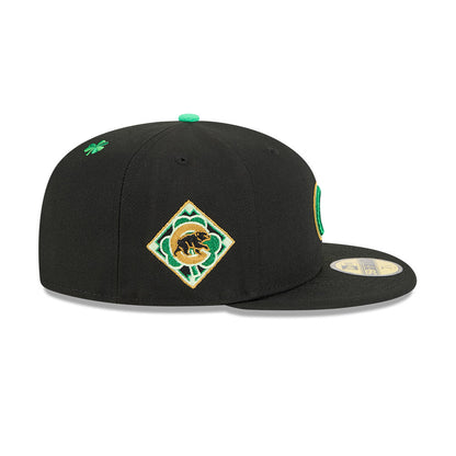 Men's Chicago Cubs New Era Black 2026 St. Patrick's Day Authentic Collection On-Field 59FIFTY Fitted Hat