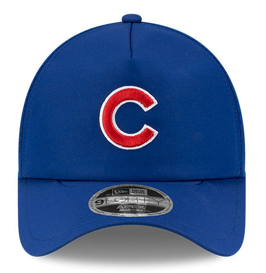 Gorra ajustable New Era 2026 de los Chicago Cubs Batting Practice 9Forty APEX con logo «C» Snap, color azul real