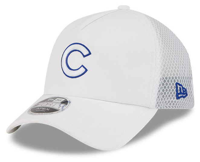 Chicago Cubs New Era 2026 Batting Practice 9Forty APEX "C" Logo Snap Adjustable Hat-White