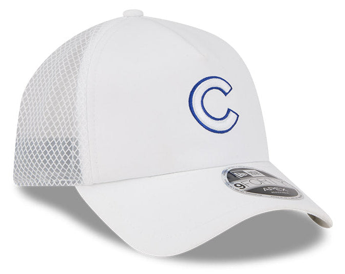 Chicago Cubs New Era 2026 Batting Practice 9Forty APEX "C" Logo Snap Adjustable Hat-White