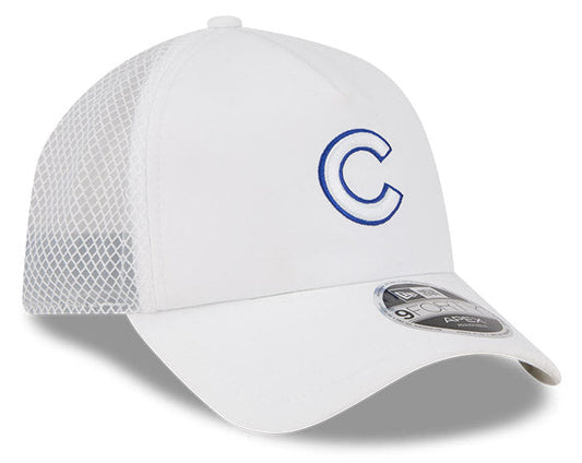 Chicago Cubs New Era 2026 Batting Practice 9Forty APEX "C" Logo Snap Adjustable Hat-White