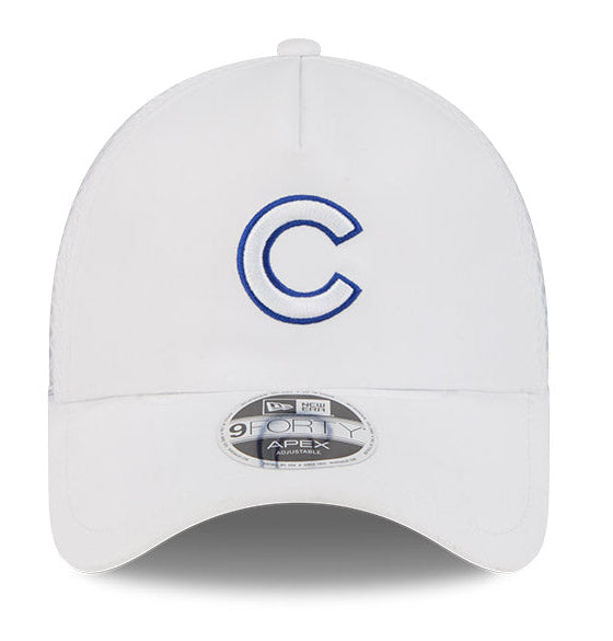 Chicago Cubs New Era 2026 Batting Practice 9Forty APEX "C" Logo Snap Adjustable Hat-White