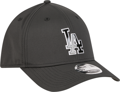 Los Angeles Dodgers New Era M-Crown 39Thirty Metallic Black Performance Flex Fit Hat