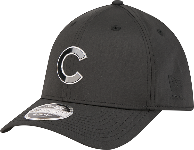 Gorra Chicago Cubs New Era M-Crown 39Thirty Metallic Black Performance Flex Fit