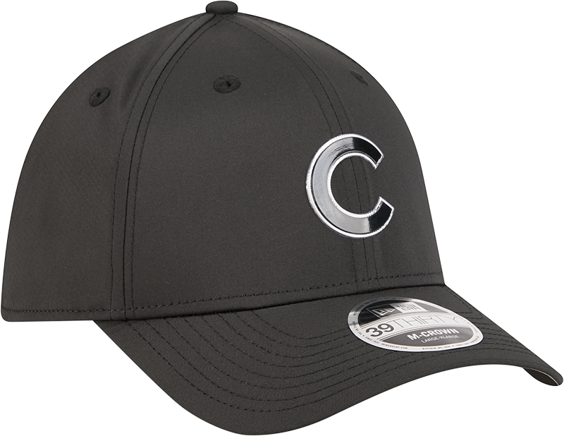 Gorra Chicago Cubs New Era M-Crown 39Thirty Metallic Black Performance Flex Fit