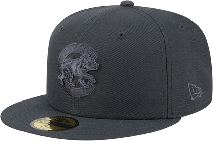 Chicago Cubs Storm Gray Walking Bear Logo 59FIFTY Fitted Cap By New Era
