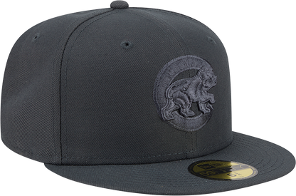 Chicago Cubs Storm Gray Walking Bear Logo 59FIFTY Fitted Cap By New Era