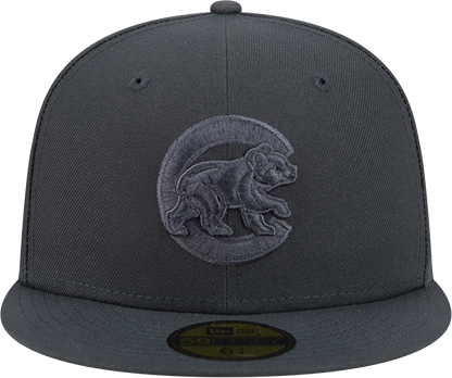 Chicago Cubs Storm Gray Walking Bear Logo 59FIFTY Fitted Cap By New Era